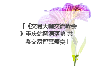 《交易大咖交流峰会》重庆站圆满落幕 共鉴交易智慧盛宴