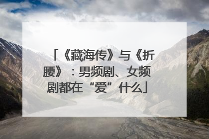 《藏海传》与《折腰》：男频剧、女频剧都在“爱”什么