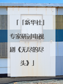 「新华社」专家研讨电视剧《无尽的尽头》