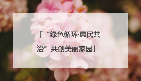 “绿色循环·惠民共治”共创美丽家园