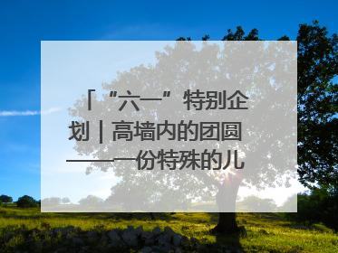 “六一”特别企划｜高墙内的团圆——一份特殊的儿童节礼物