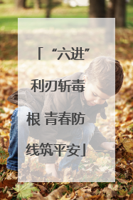 “六进” 利刃斩毒根 青春防线筑平安