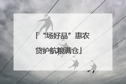 “场好品”惠农贷护航粮满仓