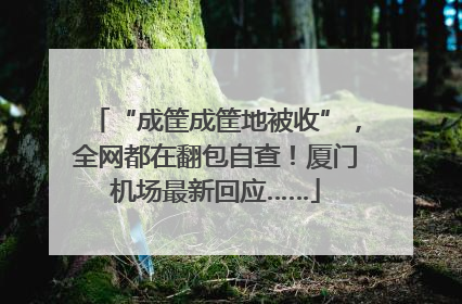 “成筐成筐地被收”，全网都在翻包自查！厦门机场最新回应……