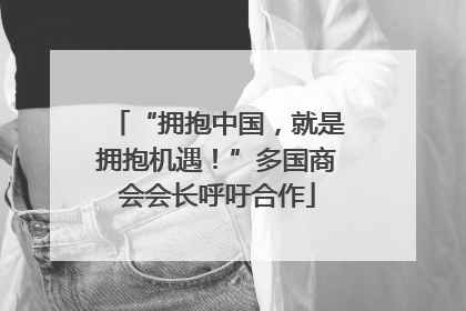 “拥抱中国，就是拥抱机遇！”多国商会会长呼吁合作
