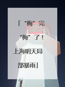 “梅”完“梅”了！上海明天局部暴雨