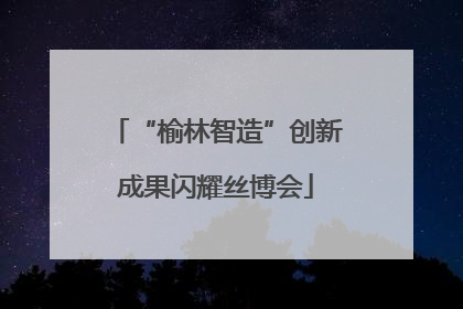 “榆林智造”创新成果闪耀丝博会