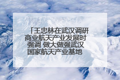 王忠林在武汉调研商业航天产业发展时强调 做大做强武汉国家航天产业基地 打造具有全国影响力的“中国星谷”