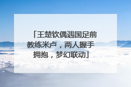王楚钦偶遇国足前教练米卢，两人握手拥抱，梦幻联动