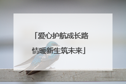爱心护航成长路 情暖新生筑未来