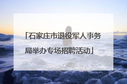 石家庄市退役军人事务局举办专场招聘活动