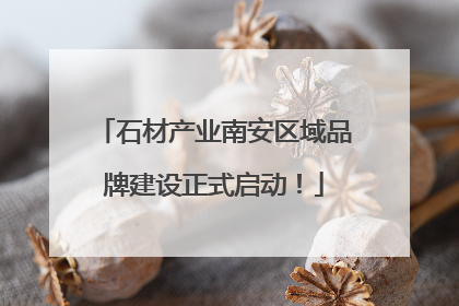 石材产业南安区域品牌建设正式启动！