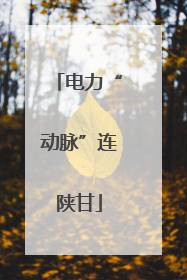 电力“动脉”连陕甘