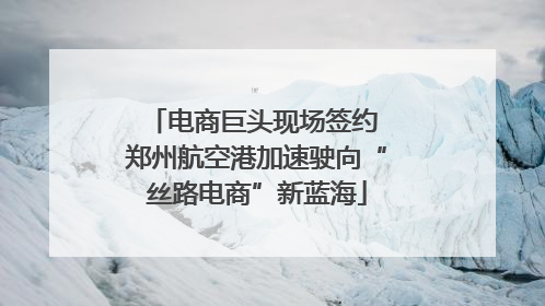 电商巨头现场签约 郑州航空港加速驶向“丝路电商”新蓝海