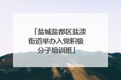 盐城盐都区盐渎街道举办入党积极分子培训班