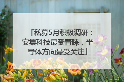 私募5月积极调研：安集科技最受青睐，半导体方向最受关注