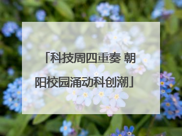 科技周四重奏 朝阳校园涌动科创潮