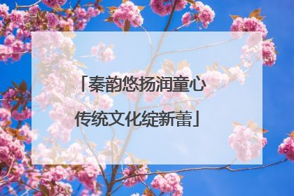 秦韵悠扬润童心 传统文化绽新蕾