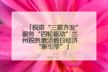 税惠“三箭齐发”服务“四轮驱动”兰州税务激活假日经济“新引擎”