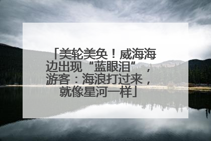 美轮美奂！威海海边出现“蓝眼泪”，游客：海浪打过来，就像星河一样