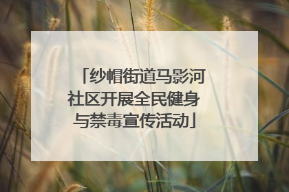 纱帽街道马影河社区开展全民健身与禁毒宣传活动