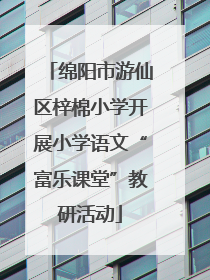 绵阳市游仙区梓棉小学开展小学语文“富乐课堂”教研活动