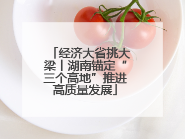 经济大省挑大梁丨湖南锚定“三个高地”推进高质量发展