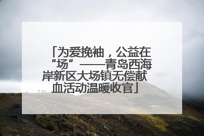 为爱挽袖，公益在“场”——青岛西海岸新区大场镇无偿献血活动温暖收官