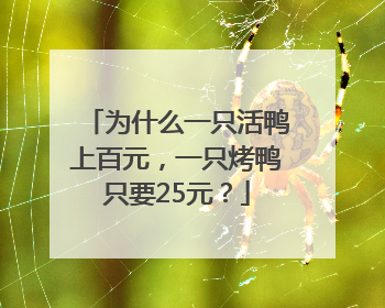 为什么一只活鸭上百元，一只烤鸭只要25元？