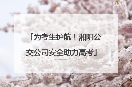 为考生护航！湘阴公交公司安全助力高考