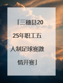 三穗县2025年职工五人制足球赛激情开赛