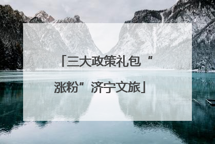 三大政策礼包“涨粉”济宁文旅