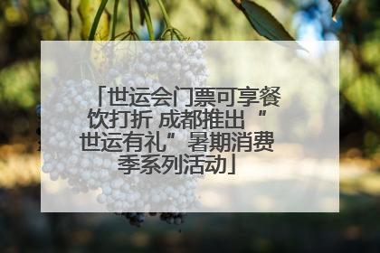 世运会门票可享餐饮打折 成都推出“世运有礼”暑期消费季系列活动