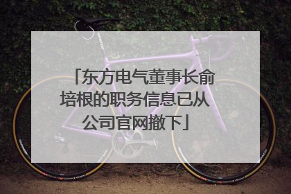 东方电气董事长俞培根的职务信息已从公司官网撤下