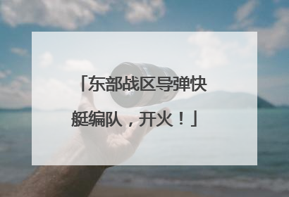 东部战区导弹快艇编队，开火！