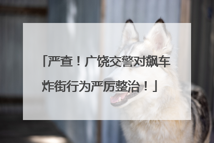 严查！广饶交警对飙车炸街行为严厉整治！