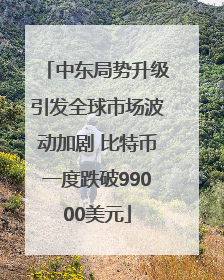 中东局势升级引发全球市场波动加剧 比特币一度跌破99000美元