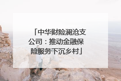 中华财险澜沧支公司：推动金融保险服务下沉乡村