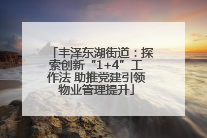 丰泽东湖街道：探索创新“1+4”工作法 助推党建引领物业管理提升
