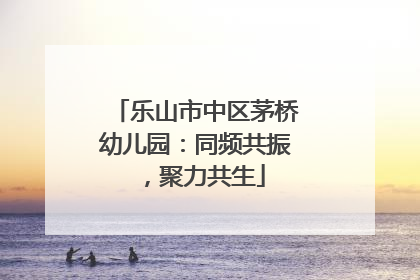 乐山市中区茅桥幼儿园：同频共振，聚力共生