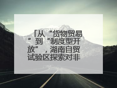 从“货物贸易”到“制度型开放”，湖南自贸试验区探索对非合作新模式