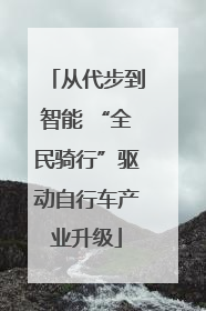 从代步到智能 “全民骑行”驱动自行车产业升级