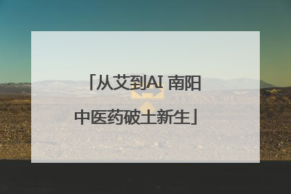从艾到AI 南阳中医药破土新生