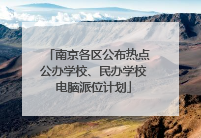 南京各区公布热点公办学校、民办学校电脑派位计划