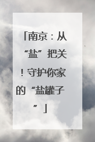 南京：从“盐”把关！守护你家的“盐罐子”