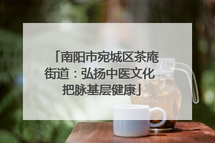 南阳市宛城区茶庵街道：弘扬中医文化 把脉基层健康