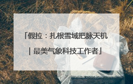 假拉：扎根雪域把脉天机｜最美气象科技工作者