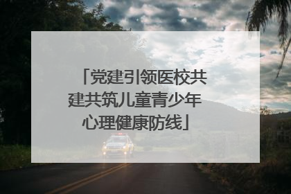 党建引领医校共建共筑儿童青少年心理健康防线