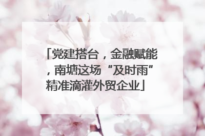 党建搭台，金融赋能，南塘这场“及时雨”精准滴灌外贸企业