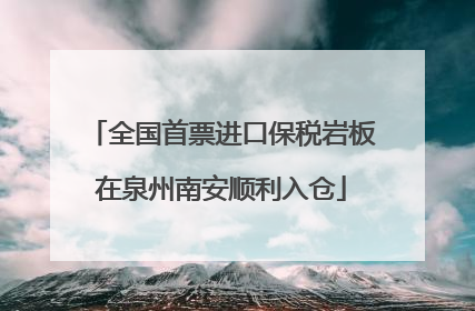 全国首票进口保税岩板在泉州南安顺利入仓